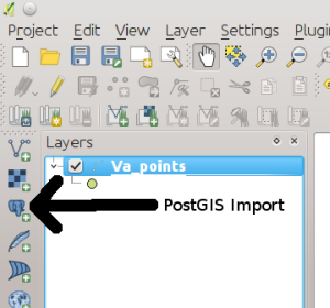 PostGIS Import Button